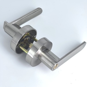 Chất Lượng Tốt Thép Không Gỉ Bằng Gỗ Nội Thất Bên Ngoài Cửa Khóa Núm Xoay Mở Khóa Và Xếp Núm Đòn Bẩy Xử Lý Ba Thanh Ổ Khóa - Product Image 1