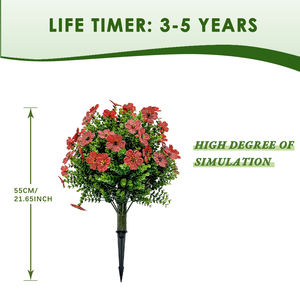 PZD-1-288-3 Intérieur Extérieur Décor Sans <span class=keywords><strong>Pot</strong></span> Faux Vert <span class=keywords><strong>Eucalyptus</strong></span> Feuillage et Soie Fleurs Arbustes Artificiels Buissons avec Épi - Product Image 3