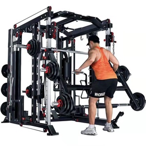 Rack à poulies multifonctionnel commercial, équipement d'entraînement à poids libre, grand rack à squats, cage volante, multigym, machine Smith, salle de sport - Product Image 4