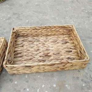 Küçük çamaşır sepeti yatak odası için kamışı Rattan örgü Seagrass lausimple basit düzenleme daire parça ekmek teneke kutu mor - Product Image 4