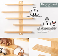 Schiebe-Schmuckregal aus Holz, Stehende Wandregale, Kleine Holz-Präsentationsregale für Sammlerstücke, Wohnzimmer, Badezimmer, Öko-Freundlich