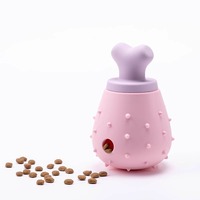 Gamelle portable en forme de cuisse de poulet pour animaux de compagnie, avec fonctions d'alimentation lente, de dentition et de jeu extérieur – Vente en gros usine