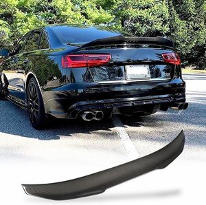 Aileron de coffre arrière en fibre de carbone pour Audi A6 C7 C7.5 S6 2012 2013 2014 2015 2016 2017 Sedan Trunk Lip HighKick Wing - Product Image 1
