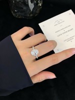 À la mode 18K or blanc 2CT D VVS ovale coupe Moissanite diamant femmes bijoux éternité promesse bague pour fiançailles mariage