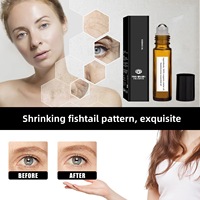 Sérum hydratant pour les yeux végétalien à marque privée, cosmétiques naturels à l'huile de ricin, anti-âge, anti-rides, avec applicateur