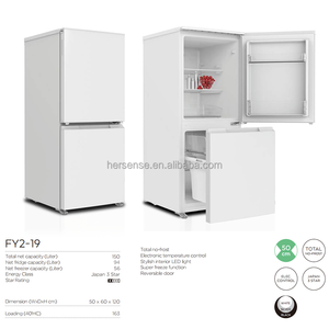 150L White Refrigerator Japanese Style Same Model Top Refrigerator Bottom <b>Freezer</b> Design for Home Use Top - Product Image 3
