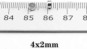 แม่เหล็กถาวรทรงกลมขนาดเล็ก4x2มม. แผ่นแม่เหล็กเส้นผ่านศูนย์กลาง4x2มม. วัสดุ4mmx2mm-Magnetic - Product Image 2