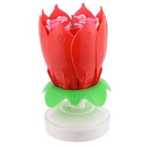 Hermosa flor de la música romántica pastel pétalo de forma de vela de flor de loto pétalo de la vela para fiesta de cumpleaños - Product Image 5