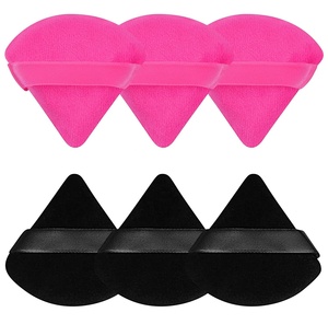 <span class=keywords><strong>Pack</strong></span> <span class=keywords><strong>de</strong></span> 6 pièces noir Triangle bouffée mélange personnalisé paquet <span class=keywords><strong>de</strong></span> couleur velours fond <span class=keywords><strong>de</strong></span> teint cosmétique éponges <span class=keywords><strong>de</strong></span> maquillage mélangeur visage doux Triangle bouffée - Product Image 1