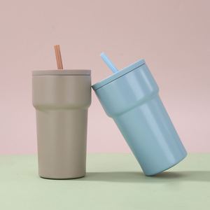 Customized 500ml Vacuum Insulated Stainless Steel Sport Travel Mug <b>Straw</b> Hours Thermal Performance Personalized for Gym - Product Image 1
