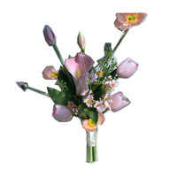 Bouquet floral artificiel LQ de style coréen Mori, réaliste, léger et durable, fait main, tulipes et lys pour séances photo de mariage