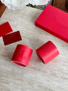 Venta al por mayor de velas de cerámica rojas, velas de porcelana para decoración del hogar y bodas - Product Image 6