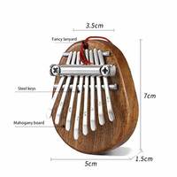 Mini Kalimba 8 tons Piano à Pouce Exquis 8 Touches en Bois Doigt Tambour Instrument Accessoires de Musique et Instruments Type Clavier