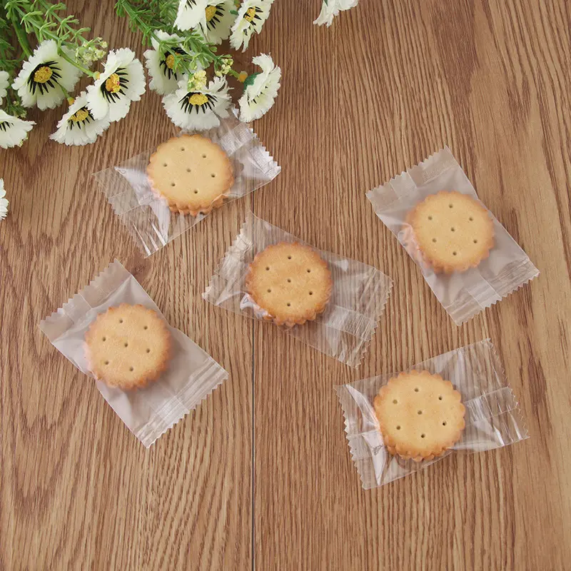 Manufacture Custom Printed Opp Plastic Candy Biscuits Cookie 3 Side Seal Gift Food Bread Packaging Bags
