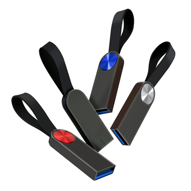 Custom Logo Portable USB Flash Waterproof 8GB 16GB 32GB USB Thumb Drive USB Metal 128 GB U Disk Memory Memoria Stick with Ring