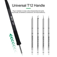RELIFE RL-T12-XS-I/J/SK/K Jeu d'embouts fer à souder universel pour station T12 Chauffage Core Part Electronic Repair Souding Tool Kit