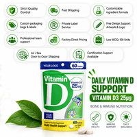 Comprimés de Vitamine D3 (Cholecalciférol) OEM pour la Fonction Immunitaire Normale, Nutrition Osseuse, Complément Alimentaire, Marque Privée, Vente en Gros