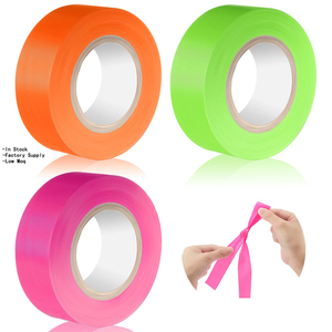 Viny PVC علامات الدرب Flagging-لفة مسح الفلورسنت وضع علامات أشرطة مسح غير لاصقة العلم الشريط - Product Image 3