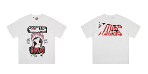 Urban Hype Graphic Tee T-shirt en coton noir à manches courtes pour hommes et femmes, style streetwear - Product Image 2