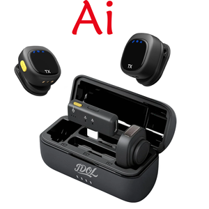 Micro-cravate sans fil AI à réduction de <span class=keywords><strong>bruit</strong></span> multi-niveaux 2,4 GHz, micro podcast sans fil 48 kHz, mini microphone sans fil - Product Image 1