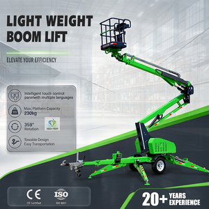 Plataforma Elevadora Ligera de 14m con Cesta, Elevador Eléctrico Articulado Montado en Remolque para Uso en Construcción - Product Image 1