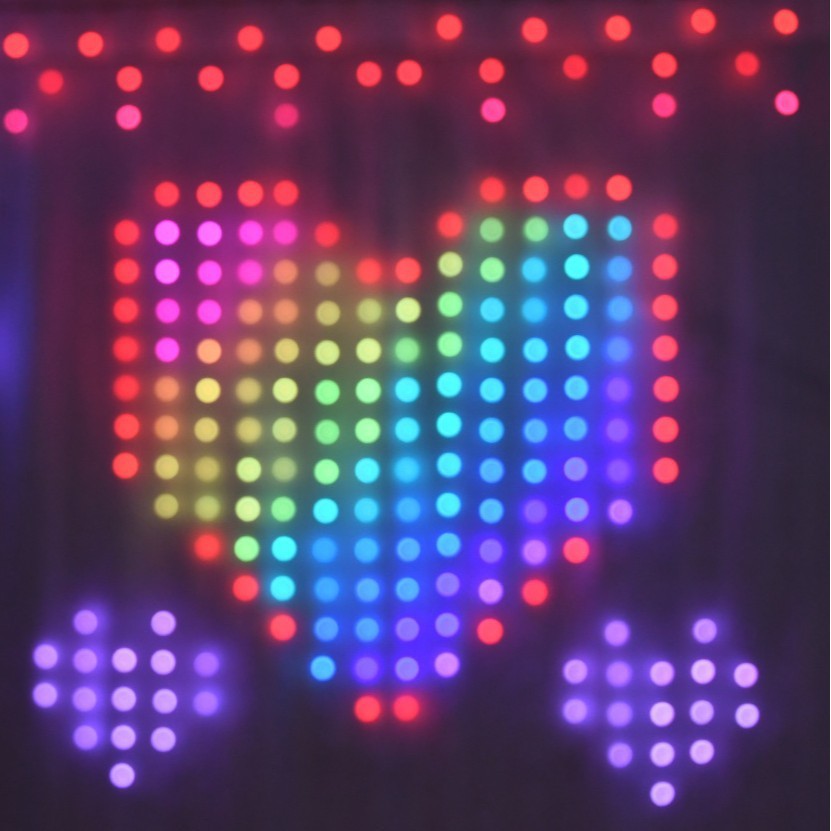 Prefiero Smart RGB Pixel Curtain Lights APP Controlled LED Lamp Halloween Party Wedding Christmas Valentine Decorations Warm Whi