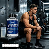 Capsules de créatine HCL OEM, 90 portions, formule hautement absorbable pour le soutien musculaire et la force