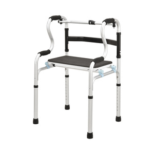 Aluminum Alloy Four Legged <b>Walker</b> For Elderly And <b>Disabled</b> Height Adjustable Anti Slip Durable Lightweight Walking Aid - Product Image 3