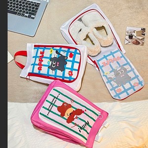 Sac à chaussures mignon, portable, double couche, grande capacité, sac de rangement de voyage avec cordon de serrage pour une utilisation en extérieur - Product Image 4