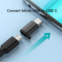 Adaptateur Portable Usb-c Type c Mâle vers Micro Usb Femelle Otg pour Lumière de Remplissage de Téléphone