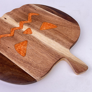 Planche à découper en résine de bois en forme de citrouille pour bloc à découper décoratif Halloween de cuisine avec poignée - Product Image 6
