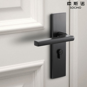 Matt Đen Nhôm Hợp Kim Vòng Đòn Bẩy Cửa Xử Lý Brass Kéo Xử Lý Cho Nhà Bếp Và Cửa Ra Vào Bằng Gỗ Cho Cửa Sổ - Product Image 2