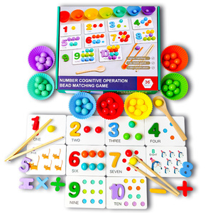 Custom Busy Book Cognitive Educational Toy Wooden Egg <strong>Twist</strong> Machine Clip Bead <strong>Games</strong> for Kids Boys and Girls Aged 2 to 4 Years - Product Image 1