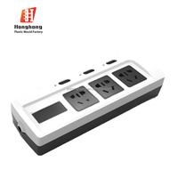 Multiprise universelle personnalisable à 6 voies avec ports USB, en plastique ABS, anti-poussière, étanche, prise intelligente industrielle, coque OEM HH
