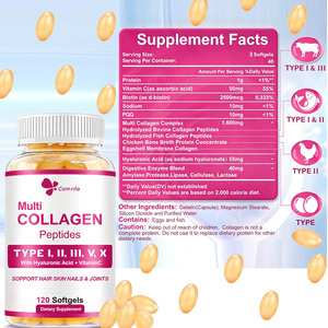 Péptidos de Colágeno Múltiple para Mujeres Tipo I II III V X Vitamina C Antienvejecimiento Favorece la Salud de la Piel, Cabello y Uñas 120 Cápsulas Blandas - Product Image 2