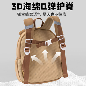 Cute Animal Children's <b>Backpack</b> Waterproof 14 In For Kindergarten And Travel Unisex 3-6 Years Purple <b>Brown</b> Khaki Blue - Product Image 4