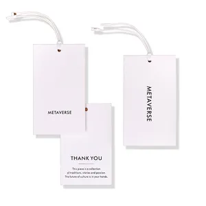 Low MOQ Custom Clothing Hang Tag/paper Tag Square Garment Tags Clothing Label Garment Price Label For Cloths