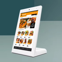 Affichage Publicitaire Numérique Interactif Innovant en Forme de L pour Commande et Appel, Support de Menu LCD sur Tablette Android pour Table de Bar et Restaurant