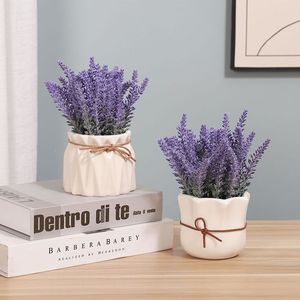 Arreglo de Flores Artificiales de Lavanda con Péptidos Xi, Planta Decorativa de Poliéster para Interiores, Maceta Estilo 2026, Decoración para Mesa de Sala de Estar - Product Image 2
