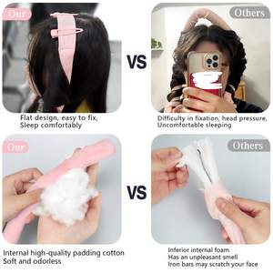 Diadema <span class=keywords><strong>de</strong></span> rizos sin calor <span class=keywords><strong>de</strong></span> <span class=keywords><strong>terciopelo</strong></span> personalizada, accesorios para el cabello, rizador <span class=keywords><strong>de</strong></span> <span class=keywords><strong>pelo</strong></span> sin calor mejorado para cabello largo y mediano - Product Image 2