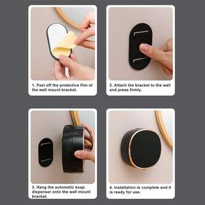 Dispensador de Jabón Automático Recargable de Pared, Resistente al Agua IPX5, 300 ml, Dispensador de Jabón en Gel/Espuma para Baño y Cocina - Product Image 4