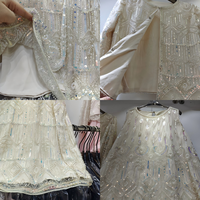 Ensemble de soirée luxueux perlé, ensemble deux pièces modeste, tenue assortie, robe longue à manches longues coupe trapèze pour mariages, fêtes et événements, ODM