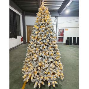 <b>6Ft</b> 7ft 8ft Full PVC Flocked <b>Christmas</b> <b>Trees</b> Hinged Thick Pointed PVC Indoor <b>Christmas</b> Home Decoration <b>Trees</b> - Product Image 3