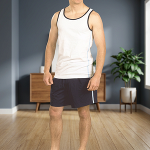 Men's 100% Cotton Pyjamas Vest <b>Top</b> & Shorts Bangladesh Factory RKG Fashion <b>Net</b> - Product Image 2