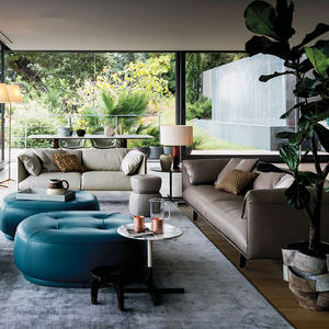 PurelyFeel divano in vera pelle minimalista di lusso leggero combinazione di mobili per soggiorno divano in pelle in stile italiano - Product Image 4