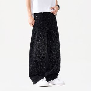 Jean droit tendance à strass en forme d'étoile, style rétro décontracté coréen - Product Image 4