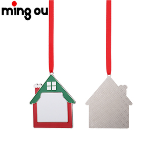 Pendentif de Noël à sublimation personnalisé ornements de Noël en forme de maison - Product Image 4