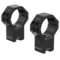 Montura para Mira Telescópica WESTHUNTER WTGZ-34 de 34 mm, Anillos de Perfil Alto, Base de 11 mm para Mira Óptica de Caza, Accesorio de Alta Precisión