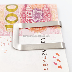 Pince à billets personnalisée en acier inoxydable métal argent pour hommes - Product Image 5