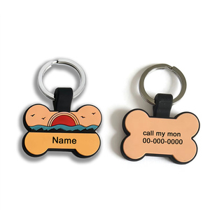 Chất lượng cao Silicone <span class=keywords><strong>Pet</strong></span> tag Silicone Dog name tag cá nhân <span class=keywords><strong>Pet</strong></span> ID thẻ dễ thương xương hình dạng - Product Image 3